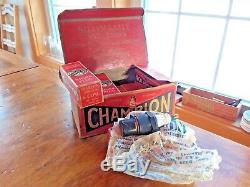 10 Vintage Champion 8 Com Spark Plugs unused new old stock with box auto truck