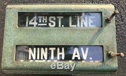 1914-1924 BMT New York Subway AB Car Sign Box Vellum Withcomplete Signs Car 2695