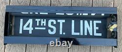 1914-1924 New York Subway BMT AB Car Route Sign Box Withcomplete Sign