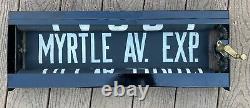1914-1924 New York Subway BMT AB Car Route Sign Box Withcomplete Sign