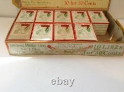 1932 NOS Tire Chain Monkey Links Display and 9 Boxes