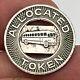 1945 ALLOCATED TOKEN GOOD FOR ONE FARE Bus Coach Transit Token WM 23mm MS13I-VAR