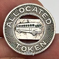 1945 ALLOCATED TOKEN GOOD FOR ONE FARE Bus Coach Transit Token WM 23mm MS13I-VAR