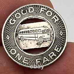 1945 ALLOCATED TOKEN GOOD FOR ONE FARE Bus Coach Transit Token WM 23mm MS13I-VAR