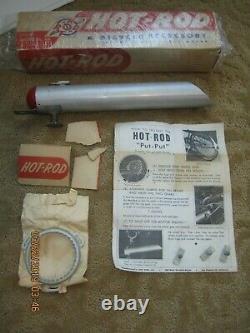 1950's VINTAGE HOT ROD PUT PUT BICYCLE EXHAUST ACCESSORY IN BOX NOS