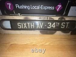 1950s R10 Side Route Rollsign Box MTA New York City Subway Sign ORIGINAL SCROLL