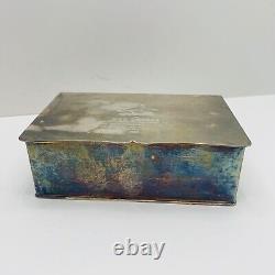 1953 Wallace Melford Silver Plate Cigarette Box Commemorative? To Max Conrad