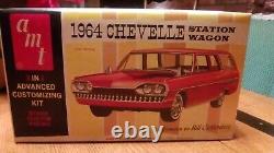 1964 Chevelle Malibu Station Wagon AMT 1/25 Scale Annual Kit in Original Box