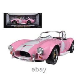 1965 Shelby Cobra 427 S/C Pink with White Stripes with Printed Carroll Shelby