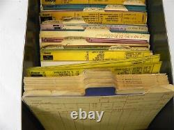1966-83 Mopar Parts Microfiche And Index Cards In File Box Huge Lot Rare