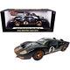 1966 Ford GT-40 MK II #2 Black with Silver Stripes After Race (Dirty Version)