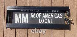 1967 IND/BMT New York Subway R-1/9 Eastern Division Car Sign Box Withcomplete Sign