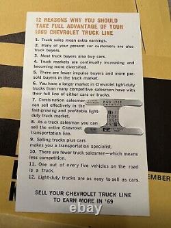 1968 Chevrolet management publication for dealership sales executives box kit