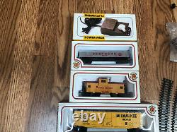 1980's Bachmann Ho Scale Train Set MULTIPLE TRAINS/CARS/RAILS/POWERPACK (TESTED)