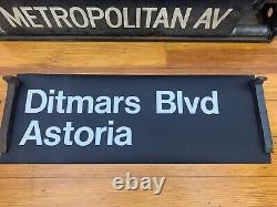 1988 Ny Nyc Subway Roll Sign R27 Ditmars Boulevard Astoria Queens Ny Transit Art