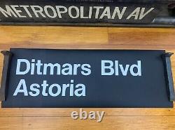 1988 Ny Nyc Subway Roll Sign R27 Ditmars Boulevard Astoria Queens Ny Transit Art