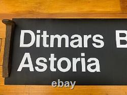 1988 Ny Nyc Subway Roll Sign R27 Ditmars Boulevard Astoria Queens Ny Transit Art