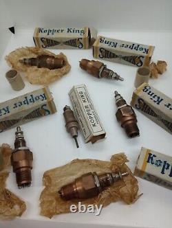 (6) EARLY NOS KOPPER KING SPARK PLUGS With ORIGINAL BOXES