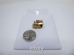 9ct Gold Charm Train Engine (opens) Vintage Dangle Hallmarked with gift box