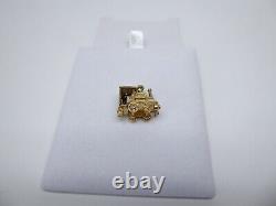 9ct Gold Charm Train Engine (opens) Vintage Dangle Hallmarked with gift box