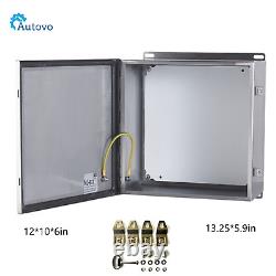 AUTOVO 12x10x6 Stainless Steel Electrical cabinet IP66 Wall Mount Junction Box