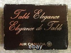 Air Canada Vintage Silver Plated 3 Napkin Rings In Original Box Air Canada Logo