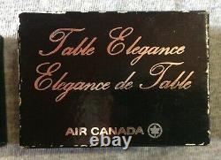 Air Canada Vintage Silver Plated 3 Wine Collars In Original Box Air Canada Logo