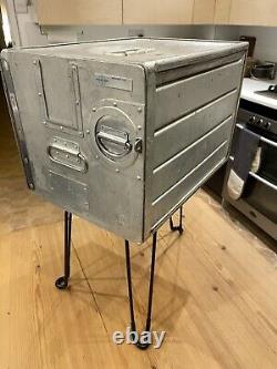 Airline Galley Box with Pan Am Badge & Folding Legs