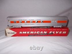 American Flyer #24795/960 Lighted Orange Stripe Baggage Car Rare Box Lt #q-60