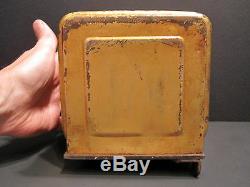 Antique American City Urban Bus Fare Red Gold Orginal Paint Box Bell Chicago Wow