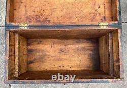 Antique Columbus Railway Power & Light Co Wood Chest Tool Box Crate 25x12