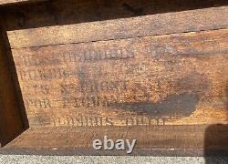 Antique Columbus Railway Power & Light Co Wood Chest Tool Box Crate 25x12