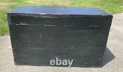 Antique Columbus Railway Power & Light Co Wood Chest Tool Box Crate 25x12