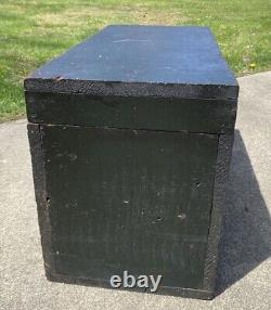 Antique Columbus Railway Power & Light Co Wood Chest Tool Box Crate 25x12