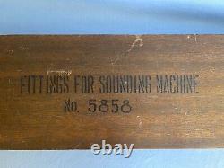 Antique Kelvin Ships Sounding Machine Navigational Measure Instrument/ Wood Box