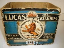 Antique LUCAS SILVER KING No300 Bike Lamp Boxed with Instructions Rare Find
