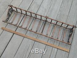 Antique Large Cast Copper Railroad Rack Shelf or Architectural Window Box 36
