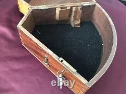 Antique Ships Sextant Wooden Box Chest Case Maritime Nautical