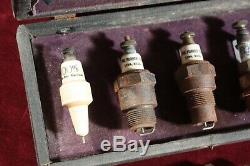 Antique Spark Plug Salesman Sample Kit Original Box Furber Co. Mosler Pat 1898