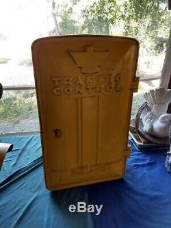 Antique Traffic Light And Control Box And Control box