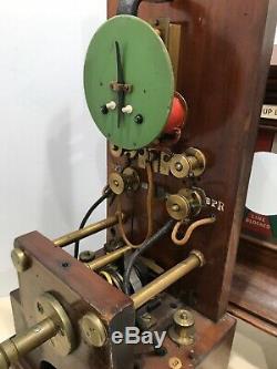 Antique Train Railway Railroad Signal Box Block Mahogany Case Rare