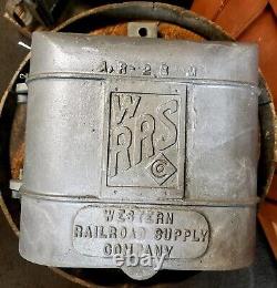 Antique Vintage Metal Railroad Box Western Railroad Supply Company