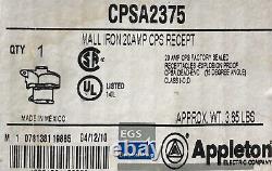 Appleton Explosion Proof Receptacle and Plug Set- CPSA2375/CPP2023 NEW IN BOX