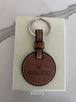 Authentic Rolex Leather Keychain Unused in Original Box