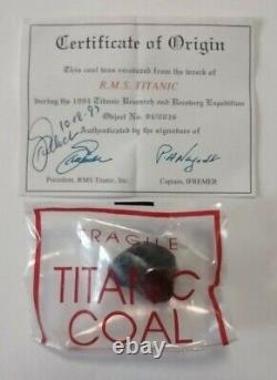 Authentic Titanic Coal with Certificate & Box Recovered 1994 Expedition