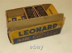BOX of 7 Antique Vintage NOS Leonard 14G Air Cooled SPARK PLUGs Motorcycle