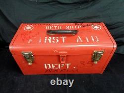 Bethlehem Ship Yard Red BETH SHIP First Aid TOOL BOX No contents 18 x 9 x 8