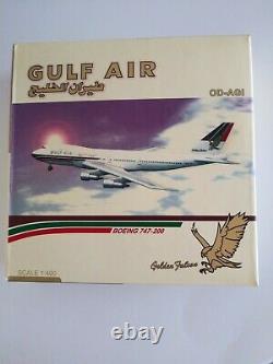 Blue Box Gulf Air Boeing 747-200 1400 OD-AGI Rare like Aeroclassics Gemini Jets