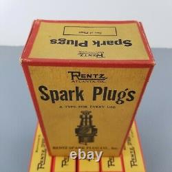 Box of 10 New NOS Vintage RENTZ 775 7/8 Long Small Hex Spark Plug Petroliana