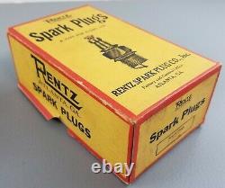 Box of 10 New NOS Vintage RENTZ 775 7/8 Long Small Hex Spark Plug Petroliana